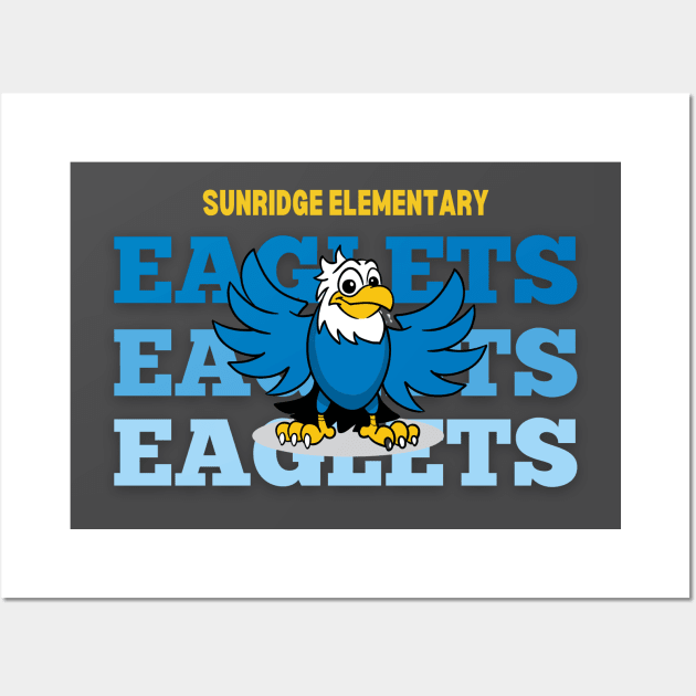 Soaring Eaglet over Mascot Name Wall Art by SRES PTO